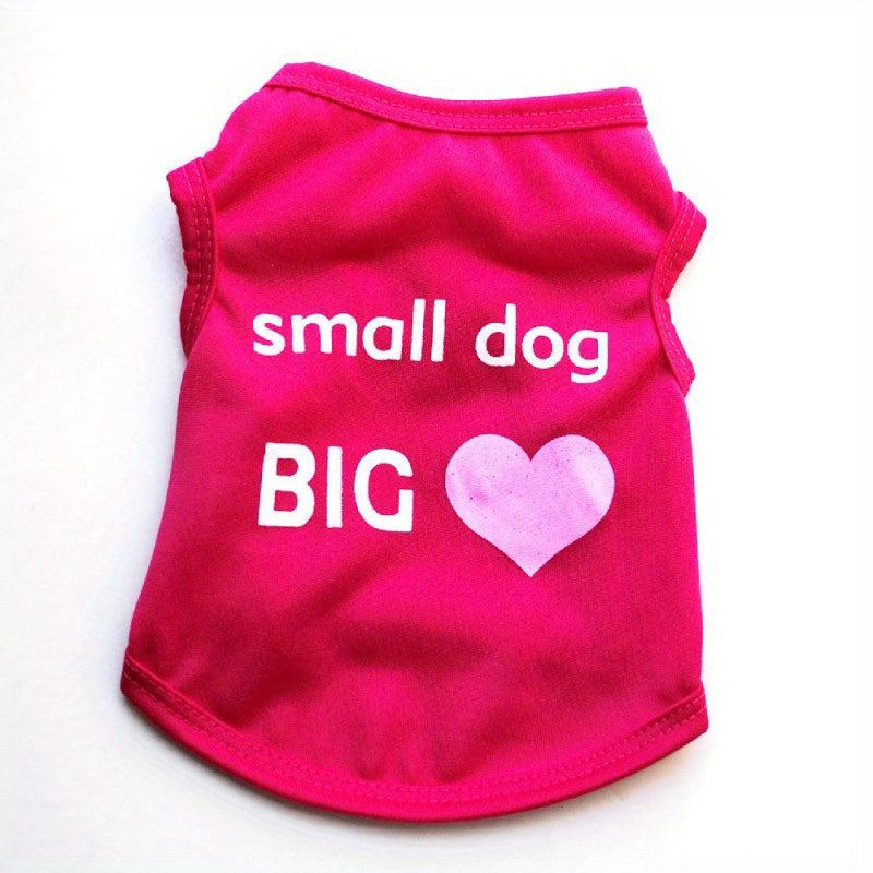 Heart Printed Dog Vest for Summer