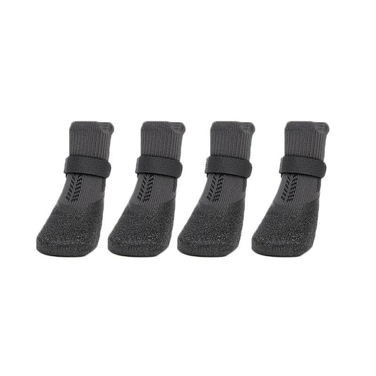 4pcs Soft Rubber Dog Shoes Breathable Comfortable Dog Foot Covers