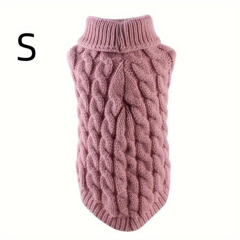 High Neck Knitwear Dog Sweater Autumn Winter Warm Clothes