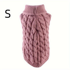 High Neck Knitwear Dog Sweater Autumn Winter Warm Clothes