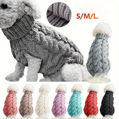 High Neck Knitwear Dog Sweater Autumn Winter Warm Clothes