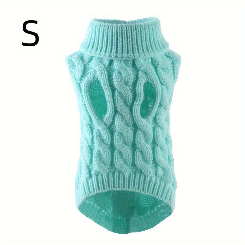 High Neck Knitwear Dog Sweater Autumn Winter Warm Clothes