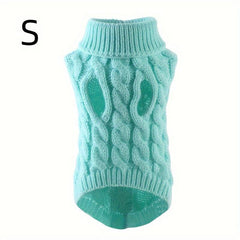 High Neck Knitwear Dog Sweater Autumn Winter Warm Clothes