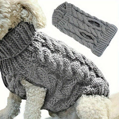 High Neck Knitwear Dog Sweater Autumn Winter Warm Clothes
