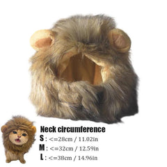 Lion Mane Pet Wig Costume for Dogs and Cats - Fun and Hilarious Look