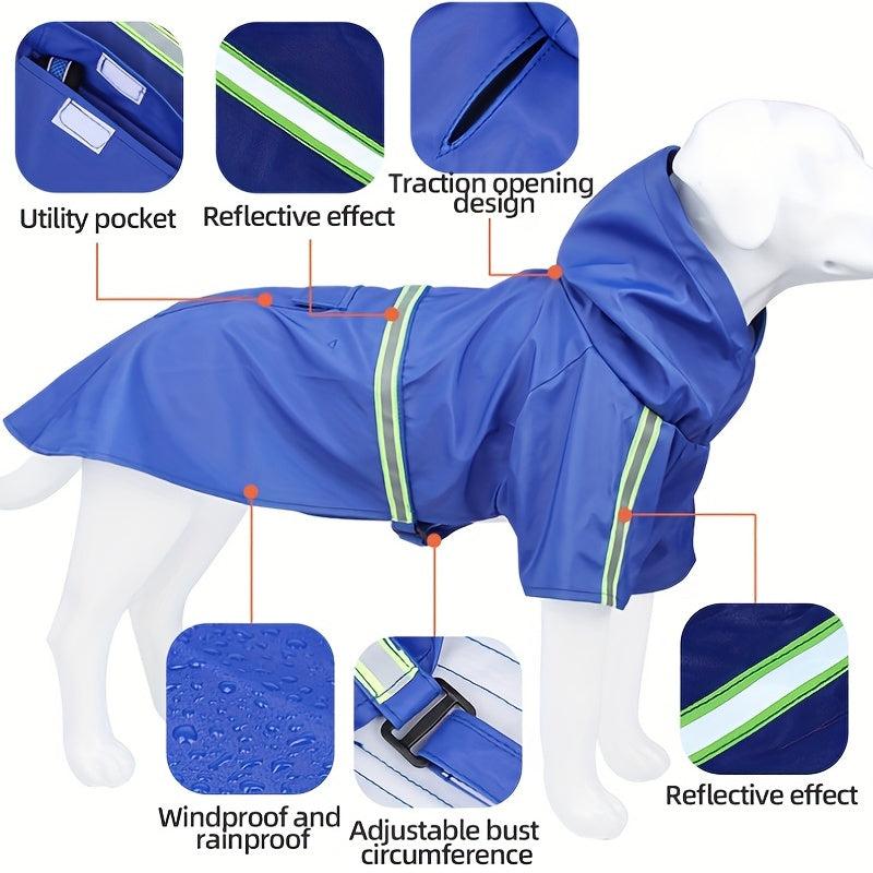 Waterproof Hooded Pet Raincoat For Cats And Dogs
