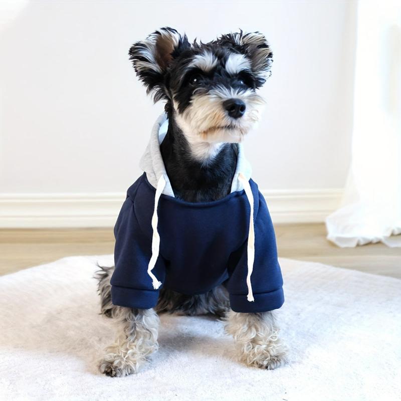 Winter Dog Hoodie Sweatshirts Printing Dog Sweater With Pockets