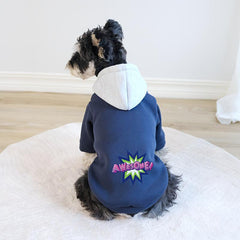 Winter Dog Hoodie Sweatshirts Printing Dog Sweater With Pockets