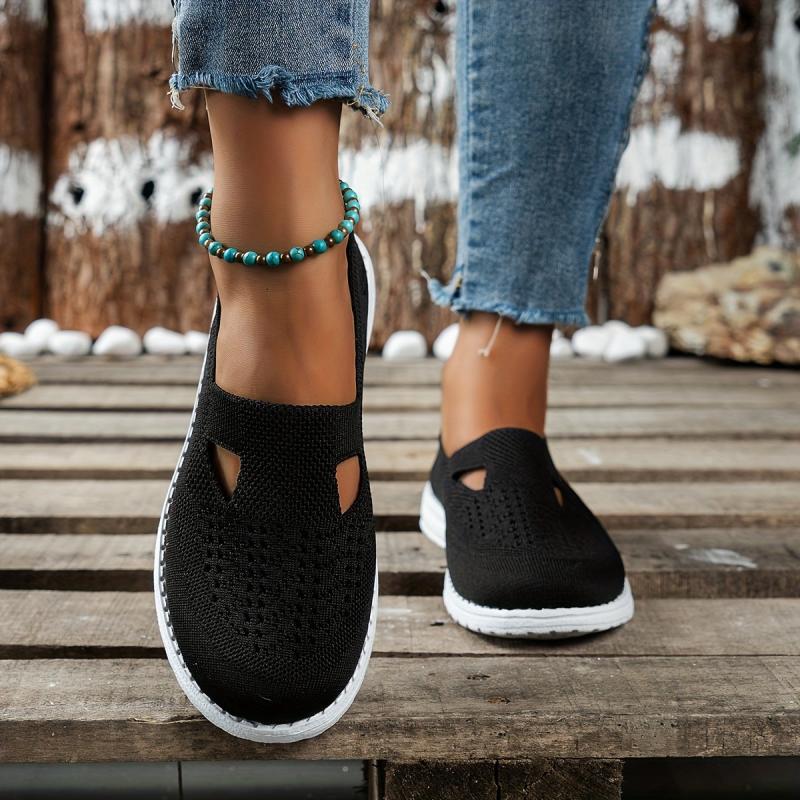 Women's Breathable Cutout Slip On Sneakers