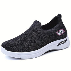Women's Knit Sock Sneakers Slip On Walking Shoes Comfy Low Top Outdoor Sports