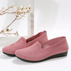 Women's Breathable Knit Sneakers Low Top Casual Shoes