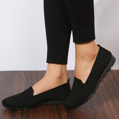 Women's Breathable Knit Sneakers Low Top Casual Shoes