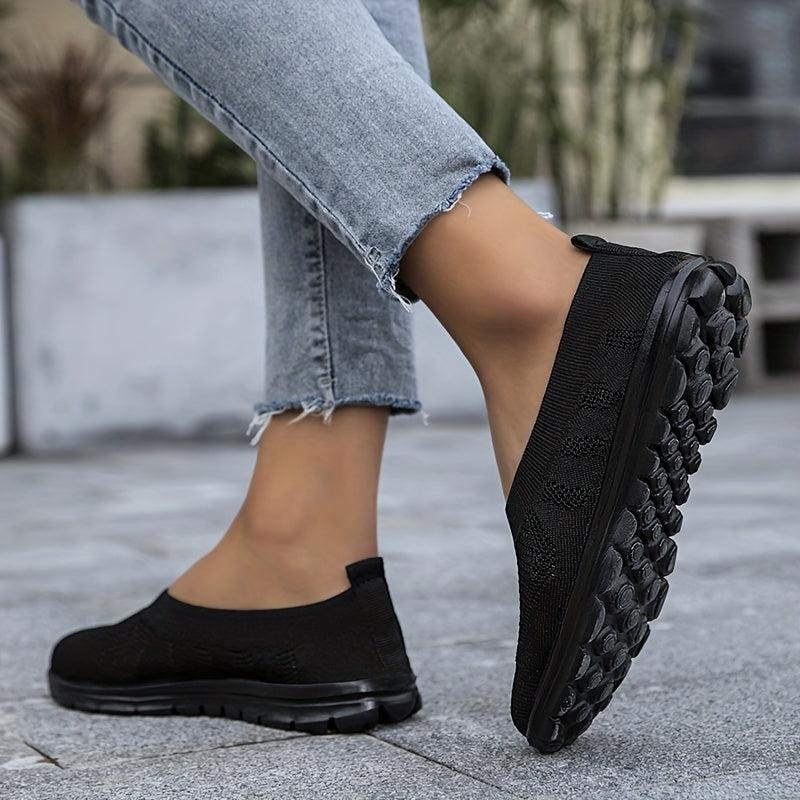 Women's Casual Sock Sneakers Slip On Walking Flats Low Top Shoes