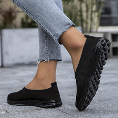 Women's Casual Sock Sneakers Slip On Walking Flats Low Top Shoes