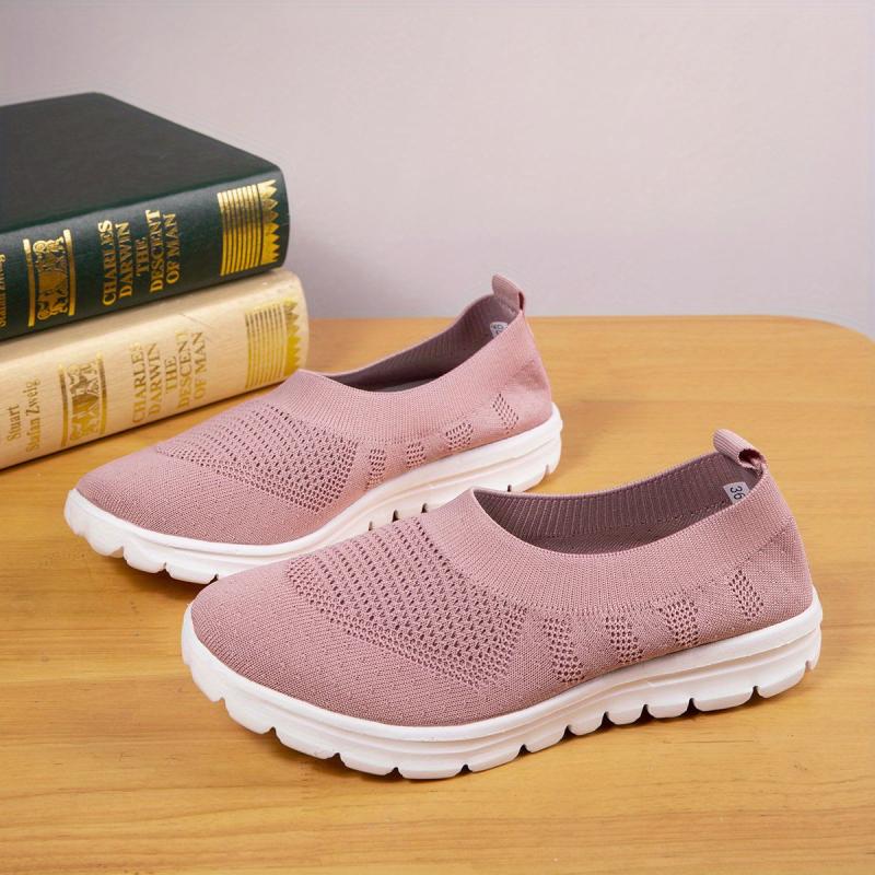 Women's Casual Sock Sneakers Slip On Walking Flats Low Top Shoes