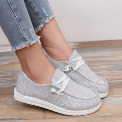 Women's Lightweight Canvas Lace-Up Loafers