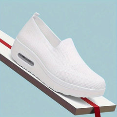 Women's Breathable Knit Slip-On Platform Shoes