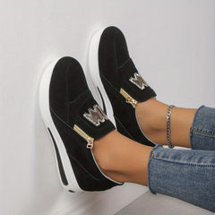 Women's Casual Platform Slip On Sneakers