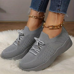 Women's Mesh Sneakers Low Top Platform Casual Shoes