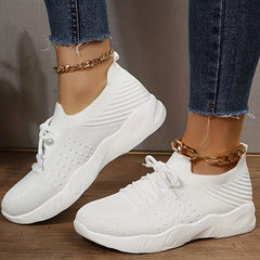 Women's Mesh Sneakers Low Top Platform Casual Shoes