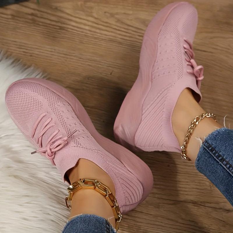 Women's Mesh Sneakers Low Top Platform Casual Shoes