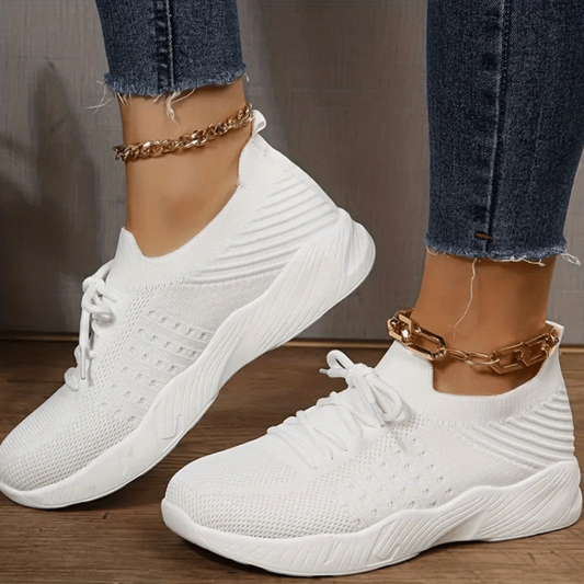 Women's Mesh Sneakers Low Top Platform Casual Shoes