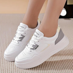 Platform Skate Shoes Colorblock Low Top Sneakers
