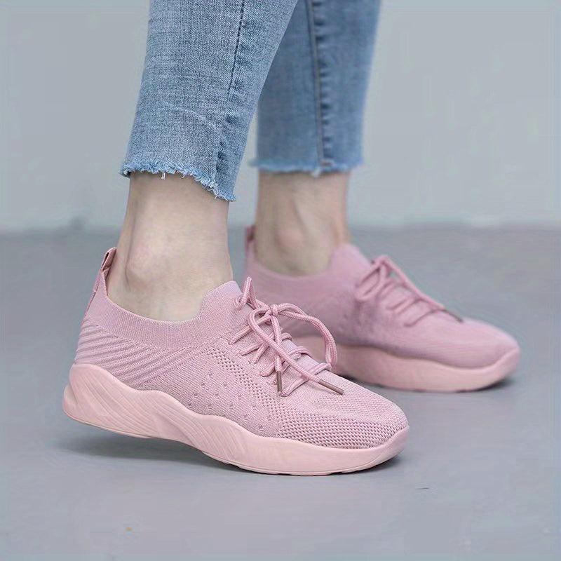 Women's Breathable Low Top Sneakers Lace Up Comfortable Shoes