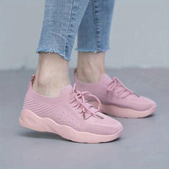 Women's Breathable Low Top Sneakers Lace Up Comfortable Shoes