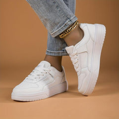 Women's Solid Skate Shoes Casual Lace Up Outdoor Shoes