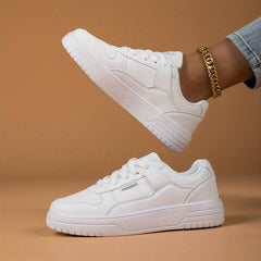 Women's Solid Skate Shoes Casual Lace Up Outdoor Shoes
