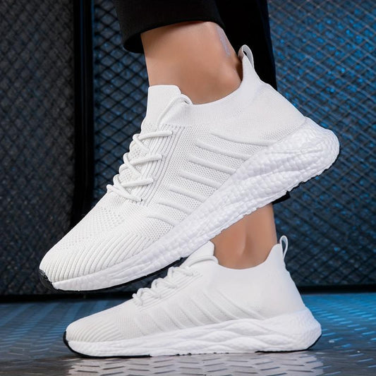 Women's Knitted Sports Shoes Lightweight Lace Up Running & Tennis Shoes