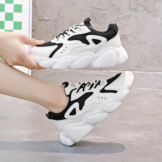 Women's Mesh Platform Sneakers Casual Lace Up Outdoor Shoes