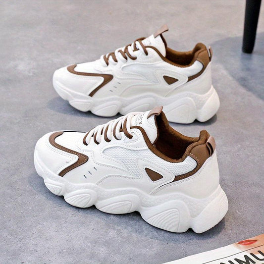 Women's Mesh Platform Sneakers Casual Lace Up Outdoor Shoes