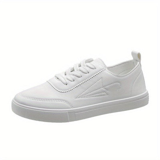 Women's Faux Leather Sneakers Low Top Casual Shoes