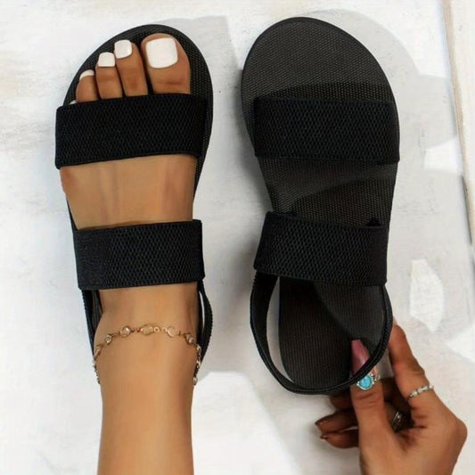 Women's Flat Sandals Open Toe Slip On Shoes Comfy Outdoor Beach Sandals