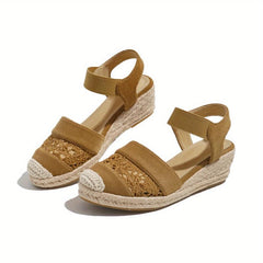 Women's Comfy Wedge Espadrilles Sandals Closed Toe Slingback