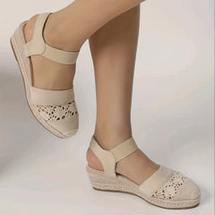 Women's Comfy Wedge Espadrilles Sandals Closed Toe Slingback