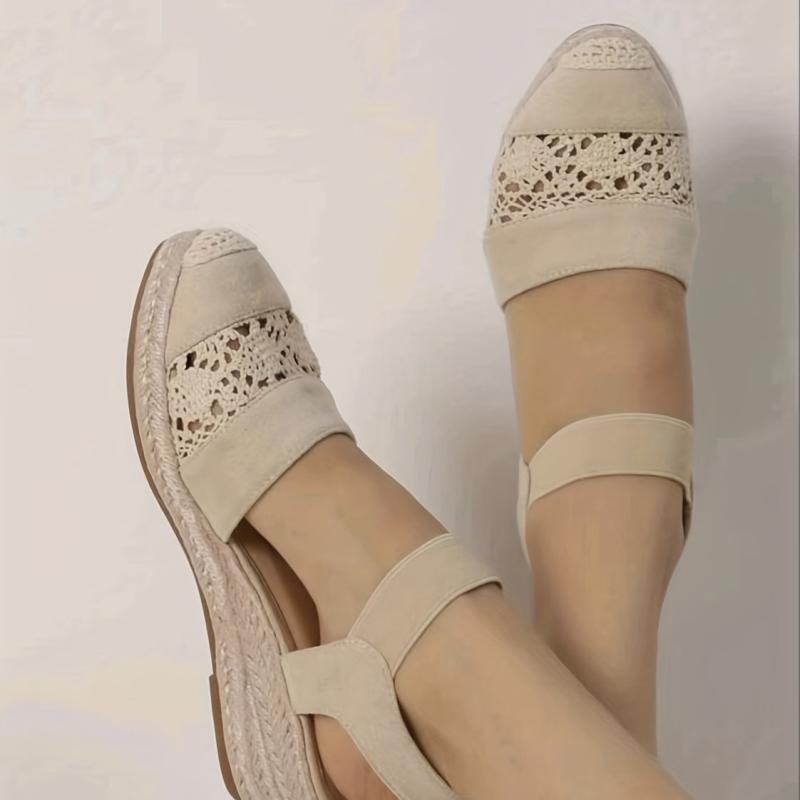 Women's Comfy Wedge Espadrilles Sandals Closed Toe Slingback