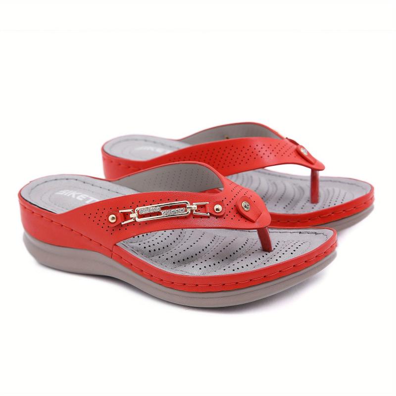 Women's Platform Slide Sandals Open Toe Round Toe Anti Slip Flip Flops