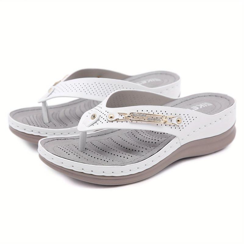 Women's Platform Slide Sandals Open Toe Round Toe Anti Slip Flip Flops