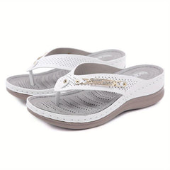 Women's Platform Slide Sandals Open Toe Round Toe Anti Slip Flip Flops