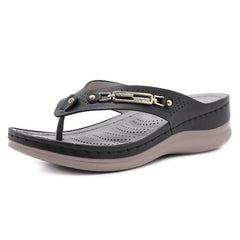 Women's Platform Slide Sandals Open Toe Round Toe Anti Slip Flip Flops