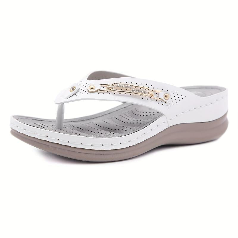 Women's Platform Slide Sandals Open Toe Round Toe Anti Slip Flip Flops