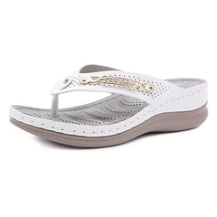 Women's Platform Slide Sandals Open Toe Round Toe Anti Slip Flip Flops