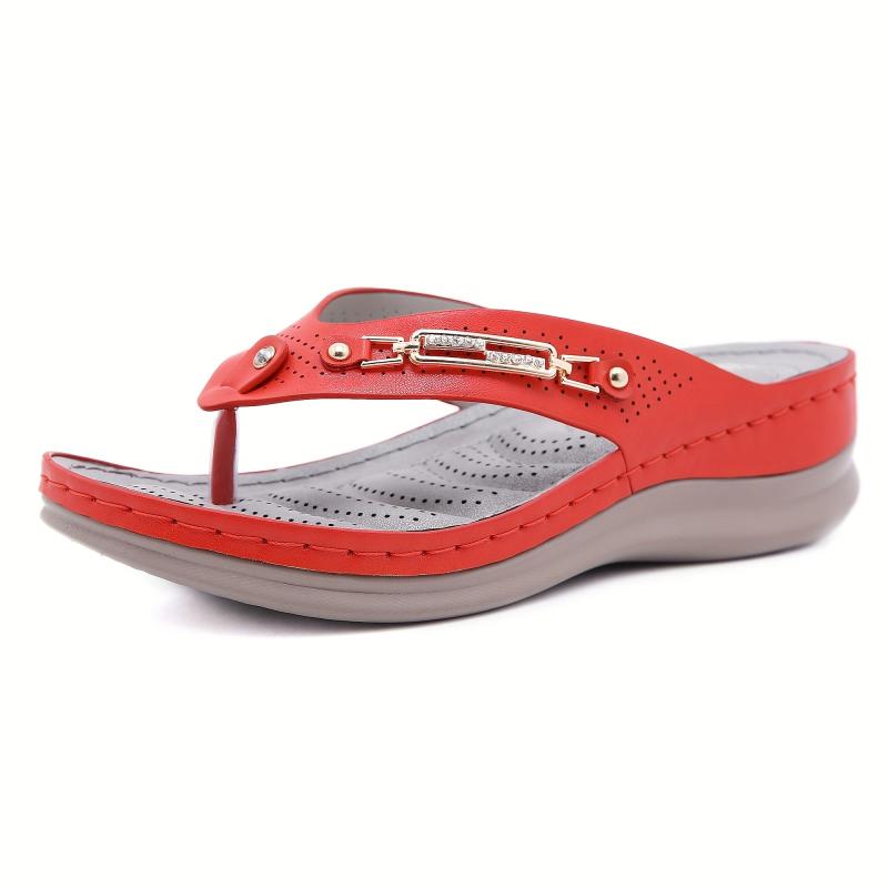 Women's Platform Slide Sandals Open Toe Round Toe Anti Slip Flip Flops