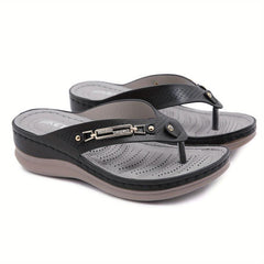 Women's Platform Slide Sandals Open Toe Round Toe Anti Slip Flip Flops