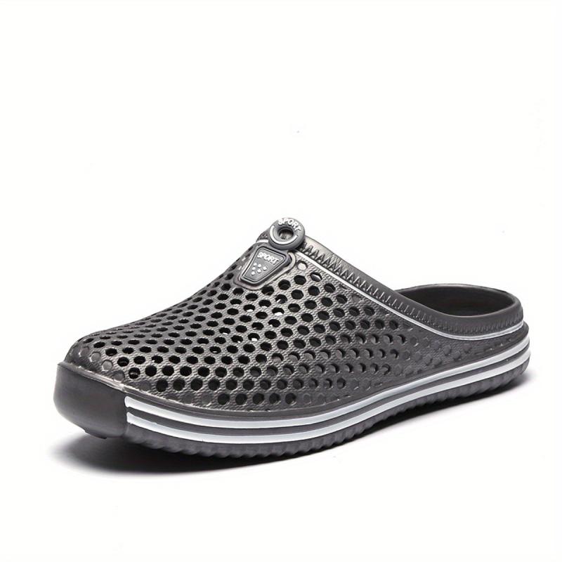 Women's Hollow Out Flat Clogs Closed Toe Breathable Non Slip Garden Mules