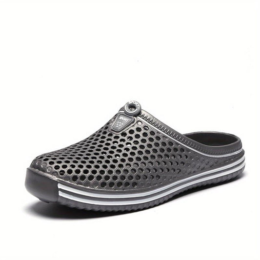 Women's Hollow Out Flat Clogs Closed Toe Breathable Non Slip Garden Mules