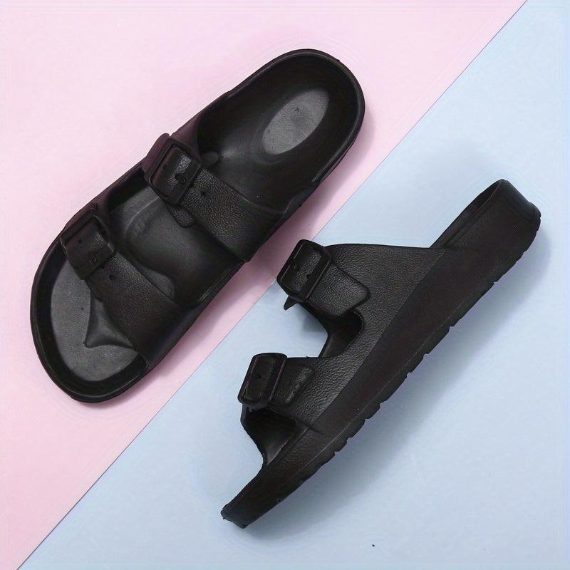 Flat Slippers Lightweight Open Toe Slip On Shoe